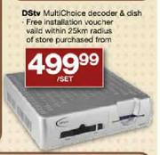 Dstv MultiChoice Decoder & Dish-Per Set