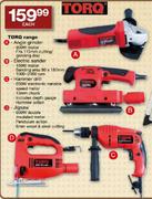 Torq Range Angle Grinder/Electric Sander/Hammer Drill/Jigsaw-Each