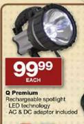 Q Premium Rechargeable Spotlight-Each