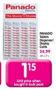 Panado Tablets Dispenser/Display Crds-48x2's