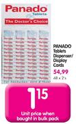 Panado Tablets Dispenser/Display Cards