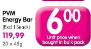 PVM Energy Bar(Excl 1 Snack)-20x45gm