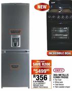 Defy Metallic Combi Fridge-360Ltr