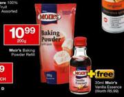 Moir's Baking Powder Refill-200g + Free 30ml Moir's Vanilla Essence