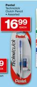 Pentel Techniclick Clutch Pencil Assorted-each