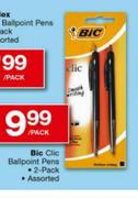 Bic Clic Ballpoint Pens Assorted-2 pcs per pack