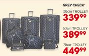Grey Check Trolley Bag-60cm