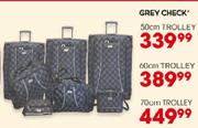 Grey Check Trolley Bag-70cm