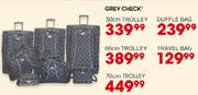 Grey Check Travel Bag