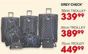 Grey Check Trolley Bag-50cm