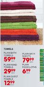 Plain Guest Towels-Each