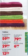 Plain Bath Towels-Each