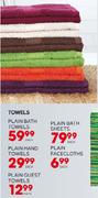Plain Hand Towels-Each
