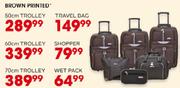 Brown Printed Trolley Bag-70cm