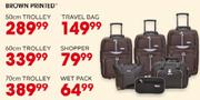 Brown Printed Travel Bag