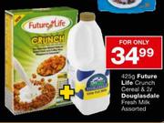 Future Life Crunch Cereal-425gm & Douglasdale Fresh Milk-2Ltr