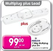 Reelco 7 WAy Multiplug Plus 3m-Each 