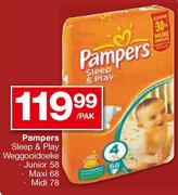Pampers Sleep & Play Weggooidoeke Maxi 68 Per Pack