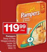 Pampers Sleep & Play Weggooidoeke Midi 78 Per Pack