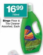 Bingo Floor & Tile Cleaner Assorted Each-750ml