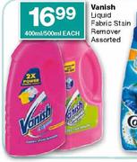 Vanish Liquid Fabric Stain Remover Assorted Each-400ml