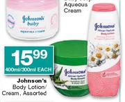 Johnson's Body Lotion/Cream-400ml/300ml Each
