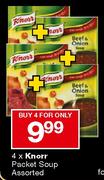 Knorr Packet Soup Assorted-4's
