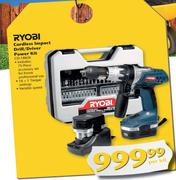 Ryobi Cordless Impact Drill/Driver Kit-Per Kit