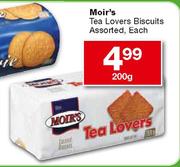 Moir's Tea Lovers Biscuits-200gm