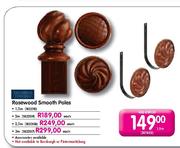 Rosewood Smooth Poles-2.5m Each