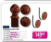 Rosewood Smooth Poles-3m Each