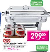 Aro 8 Ltr Rectangular Chafing Dish