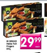 M Brand Hake Fish Fingers-800g Each
