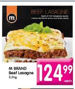M Brand Beef Lasagne-2.5kg Each