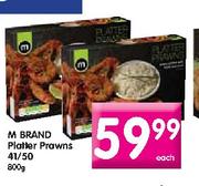 M Brand Platter Prawns 41/50-800g Each