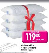 Primaries 4 Pack Standard Pillows