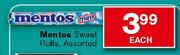 Mentos Sweet Rolls Assorted-Each