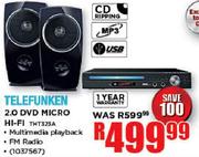 Telefunken 2.0 DVD Micro Hi-Fi-THT323A
