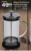 Glass & Silicone Coffee Plunger-1Ltr Each