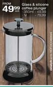 Glass & Silicone Coffee Plunger-350ml Each 