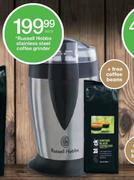 Russell Hobbs Stainless Steel Coffee Grinder-Each + Free Coffee Beans 