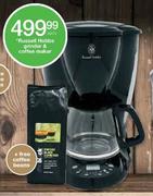 Russell Hobbs Grinder & Coffee Maker-Each + Free Coffee Beans