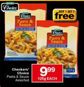 Checkers' Choice Pasta & Sauce-125gm Each