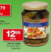 Pot O' Gold Sweet & Sour Gherkins-680gm