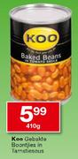 Koo Gebakte Boontjies in Tamatiesous-410gm