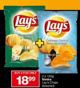 Simba Lay's Chips-2 x 125gm
