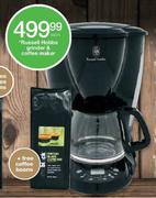 Russell Hobbs Grinder & Coffee Maker-Each + Free Coffee Beans