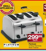 Platinum 4-Slice Stainless Steel Toaster