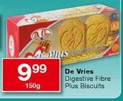 De Vries Digestive Fibre Plus Biscuits-150g