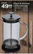 Glass & Silicone Coffee Plunger-350ml Each